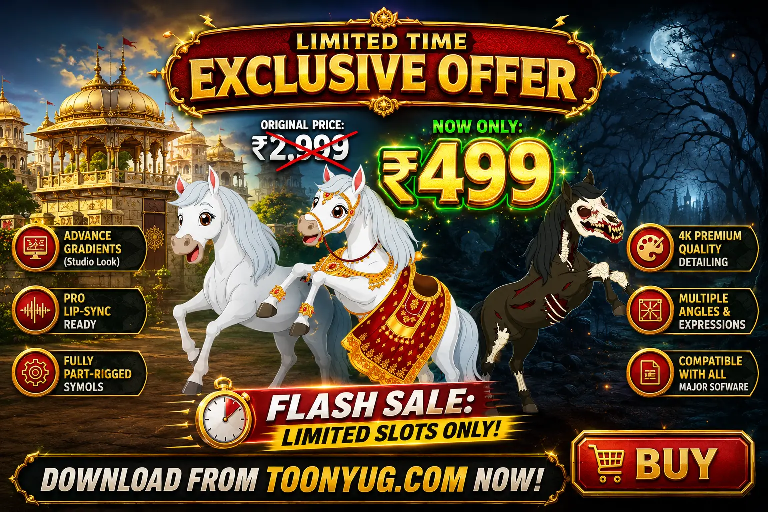 3-in-1 Horse Pack Title Banner Poster