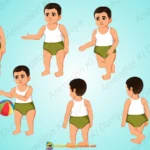 Cute Indian Village Boy 2D Character Pack for Adobe Animate | Animation Ki Duniya