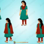 Indian Village Woman Character | Green Salwar Suit Gaon Ki Ladki Character