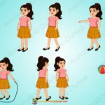 Cute Indian Little Girl ( Village Larki )2D Character Pack for Adobe Animate | Animation Ki Duniya