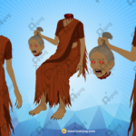 Premium Jungle Demon Chudail (witch) Rakshas Animated Ghost Charcter