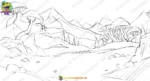2D Snowy ( ice ) Mountain Background with Fantasy Trees for Animation (PSD & PNG) - Image 2