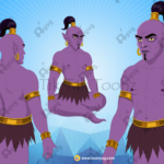 Premium Jungle Purple Jinn Danav Rakshas Animated Ghost Character