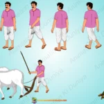 2D Indian Young Farmer Character Vector Pack with Farming Animation Poses