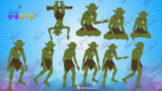 25 Jungle Danav And Monster Pack Animated Ghost Character Including Jinni,Jungle Devi,Rakshas, Demon King, Danav, Goblin, Baby Jinni etc - Image 14