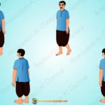 2D Indian Young Villager Character Vector Asset Pack with Animation Poses