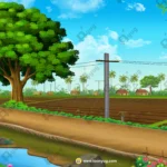 Premium Indian Village Corn Crop Field(Khet) PSD High Quality Background
