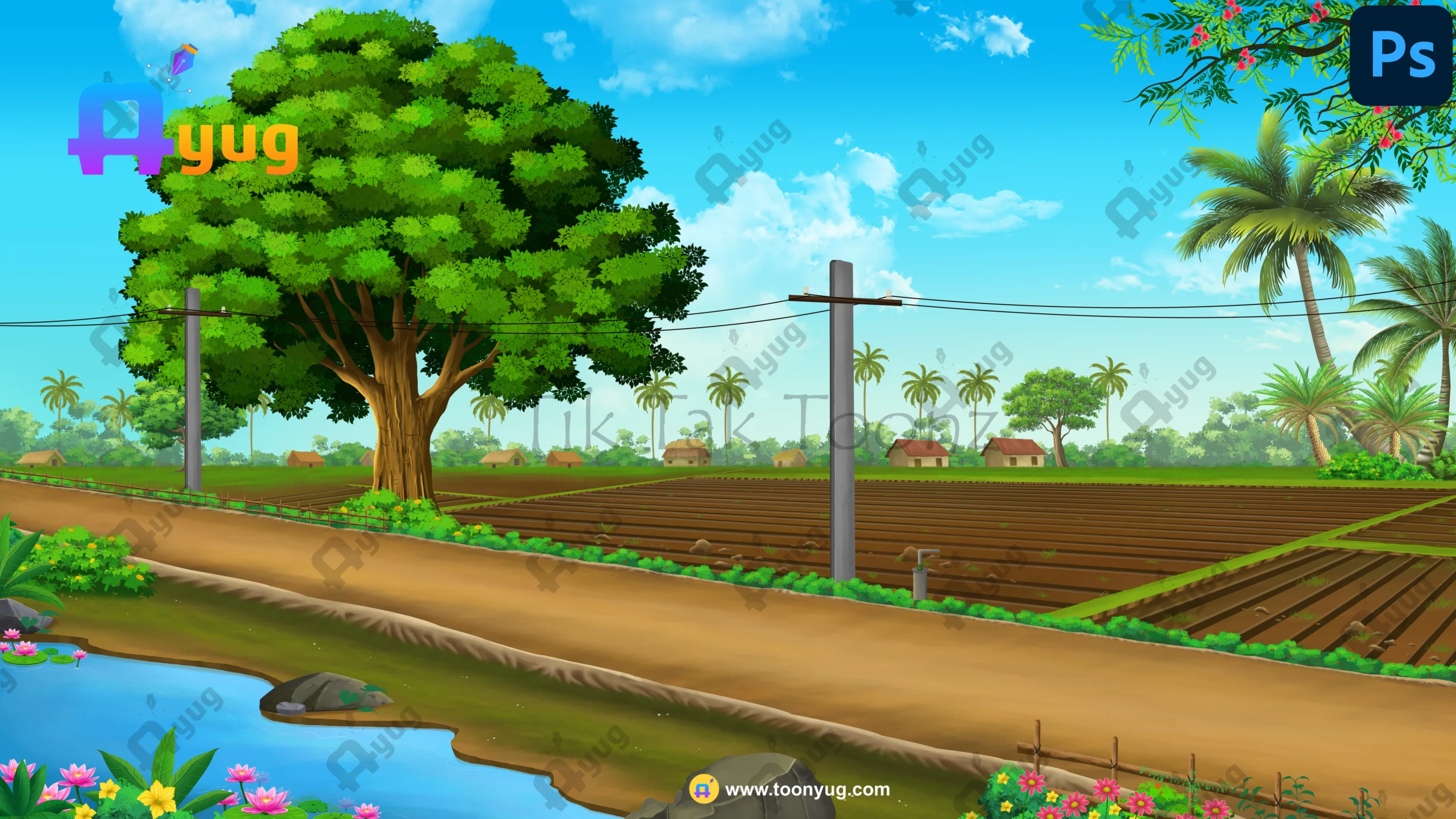 crop field copy Premium Indian Village Corn Crop Field(Khet) PSD High Quality Background - Image 1