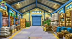 Indian Warehouse Godam Interior Animation Background (PSD & PNG)