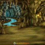 Mystical Magic Cave Interior Animation Background (PSD & PNG)