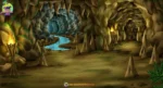 Mystical Magic Cave Interior Animation Background (PSD & PNG)