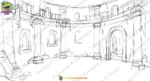 2D Vector Cartoon Old Khandar & Haunted Fort Background for Hindi Moral Stories (PSD/PNG) - Image 2