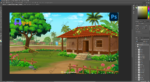 Premium Indian Village Poor House View PSD High Quality Background - Image 2