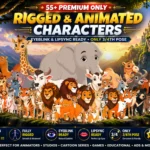 55+ Rigged & Animated Premium Animal Kingdom Characters Pack (Adobe Animate CC)