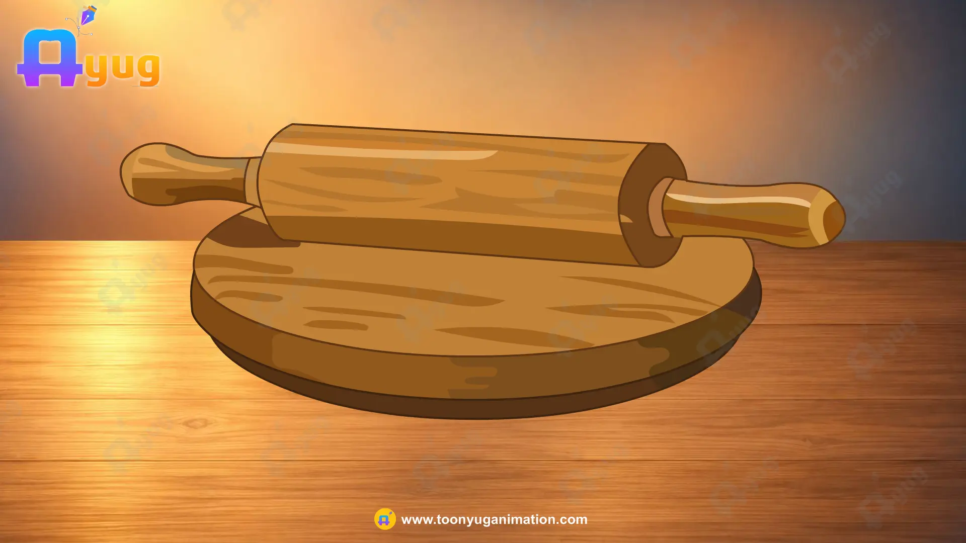 Wood Belan Thumbnail Wooden Belan & Chakla - Image 1