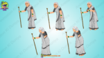 Indian Old Woman Character | cartoon dadi amma 2d animation