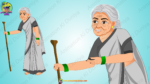 Indian Old Woman Character | cartoon dadi amma 2d animation - Image 2