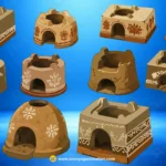 12 Indian Village Chulha & Stoves Pack