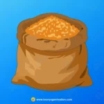 Open Grain Sack with Wheat