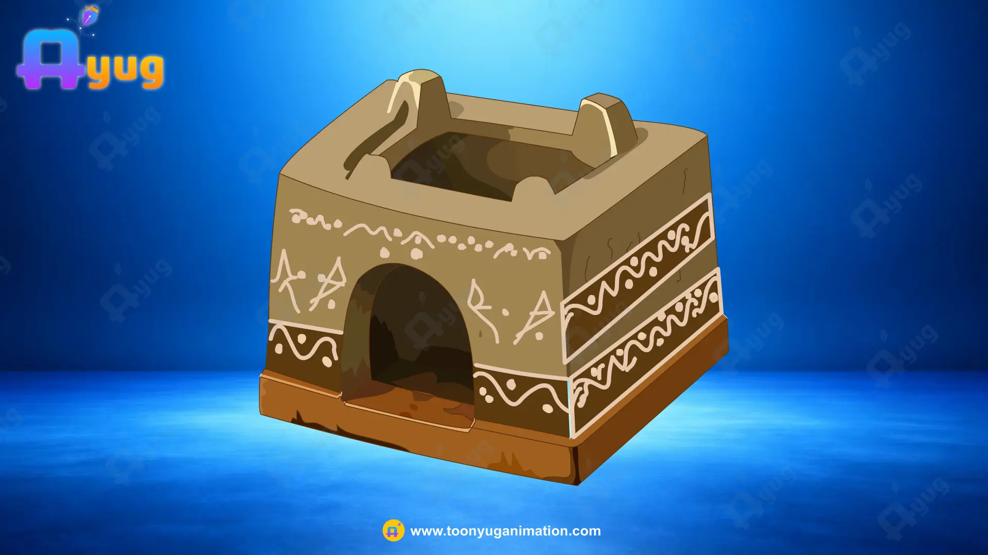 Bada_Chaukore_Desi_Chulha Thumbnail Large Desi Chulha / Indian Village Stove - Image 1