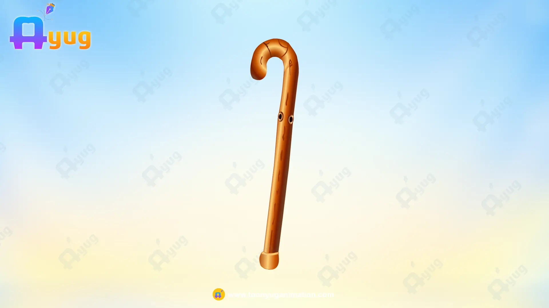 Elderly_Walking_Cane Thumbnail Elderly Wooden Walking Cane - Image 1