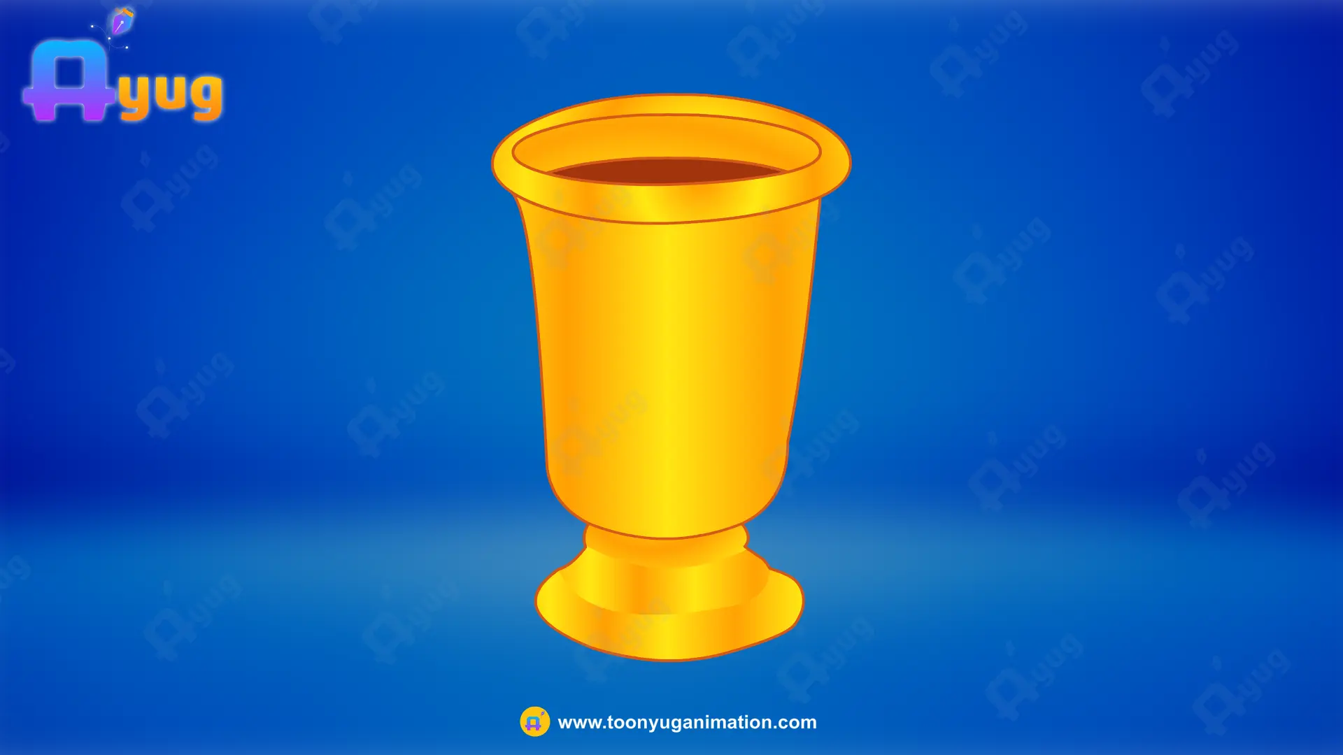 Glass Thumbnail Golden Decorative Cup - Image 1
