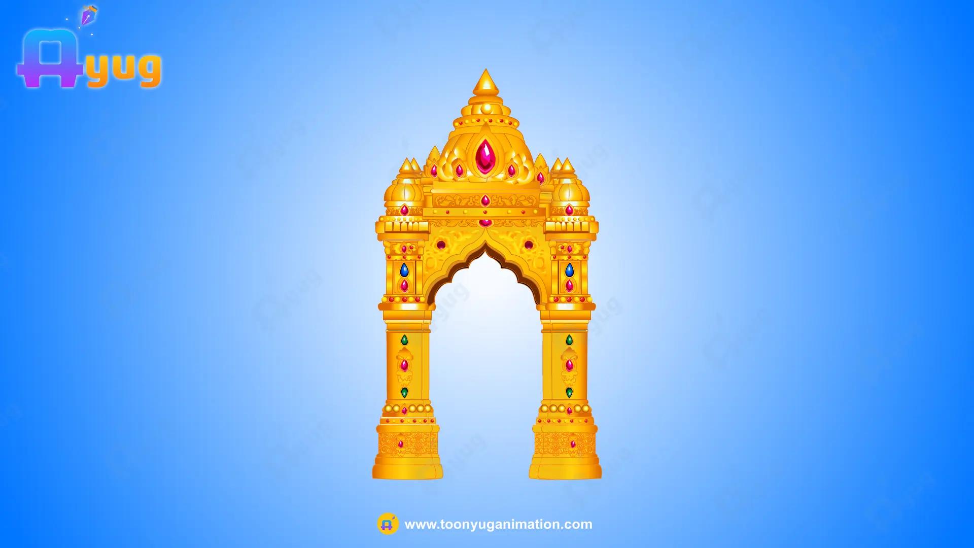 Gold Gate 2 Thumbnail Golden Indian Royal Gate - Image 1