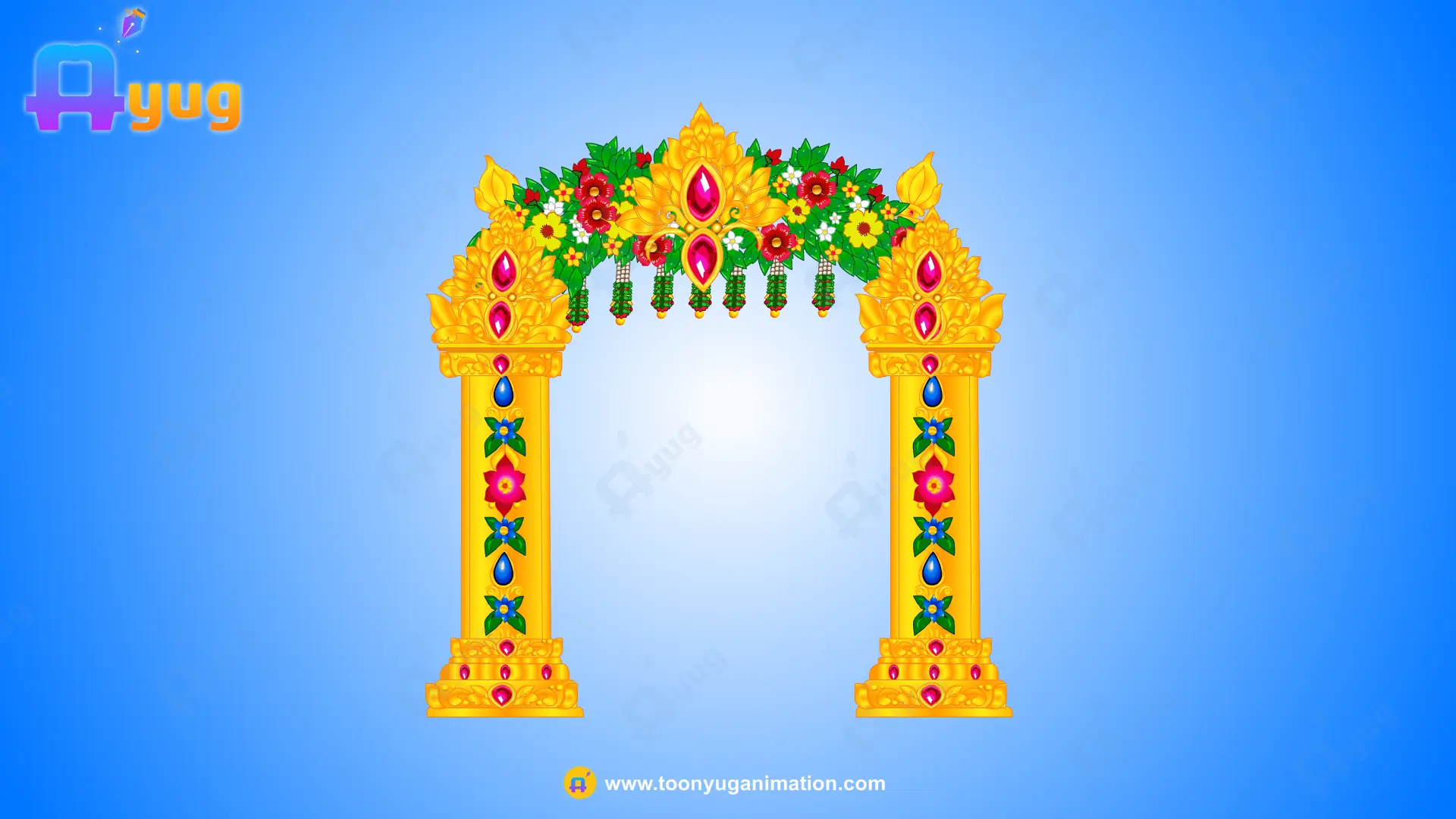 Gold Gate Thumbnail Golden Floral Royal Gate - Image 1