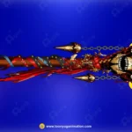 Flaming Skull Chain Staff