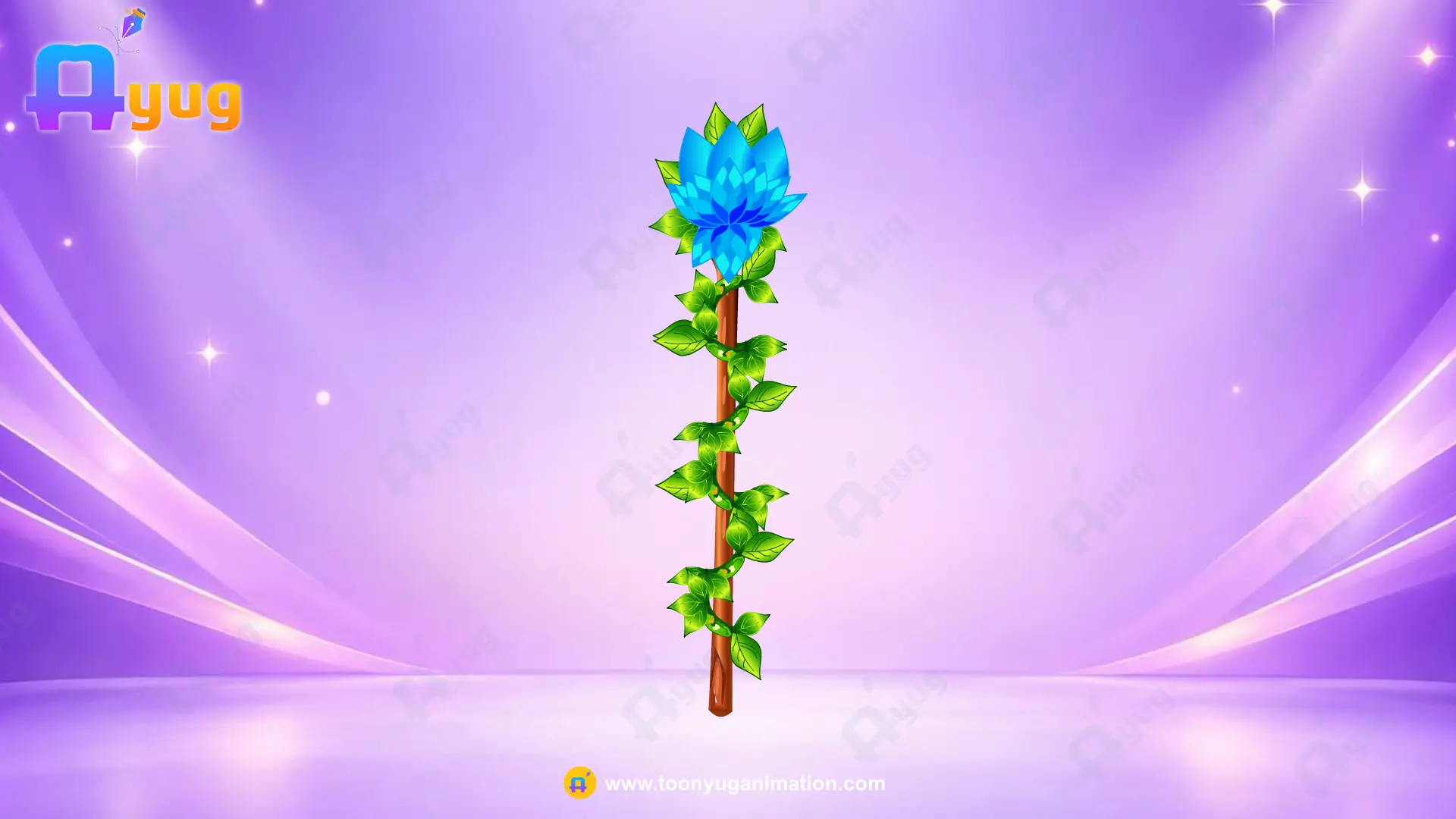 Leaf Staaf Thumbnail Blue Lotus Leaf Staff - Image 1