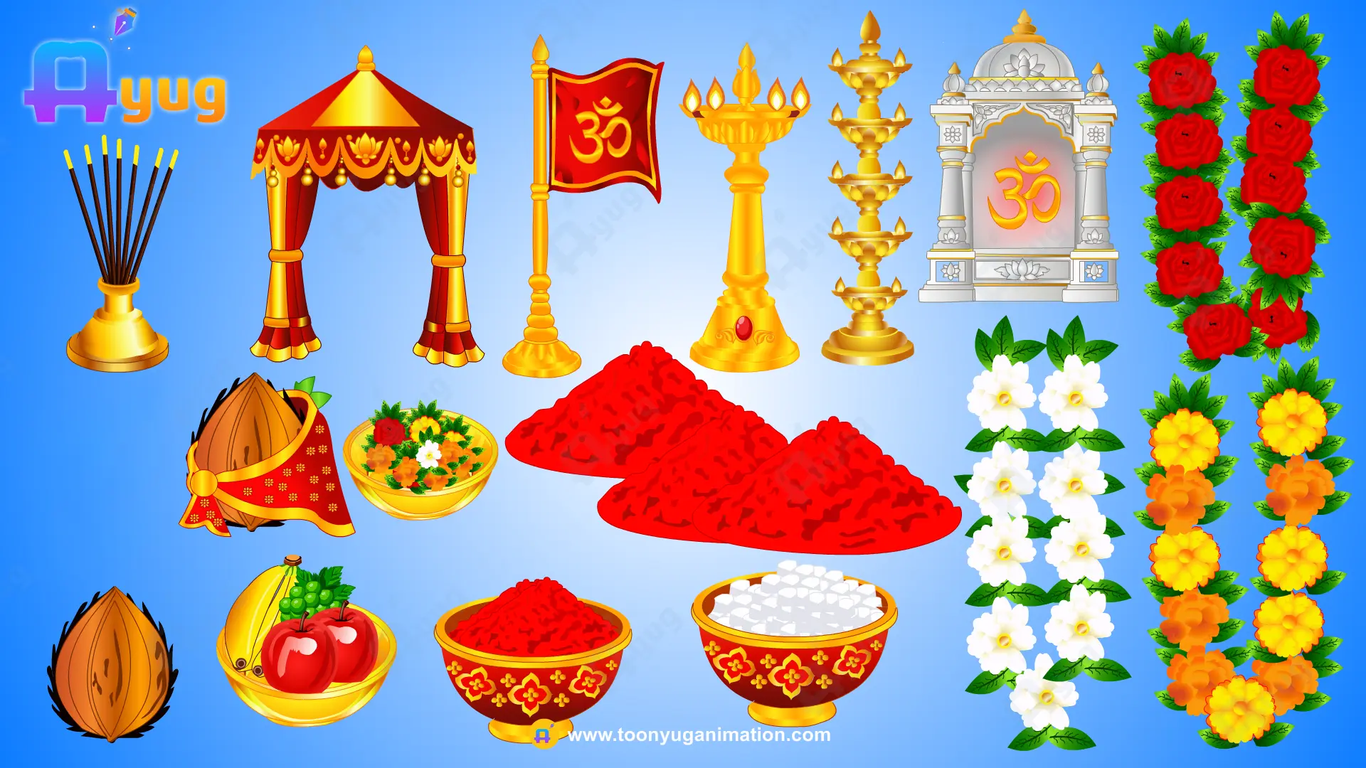 Marbal-Tample-Thumnail Indian Temple & Puja Props Bundle - Image 1