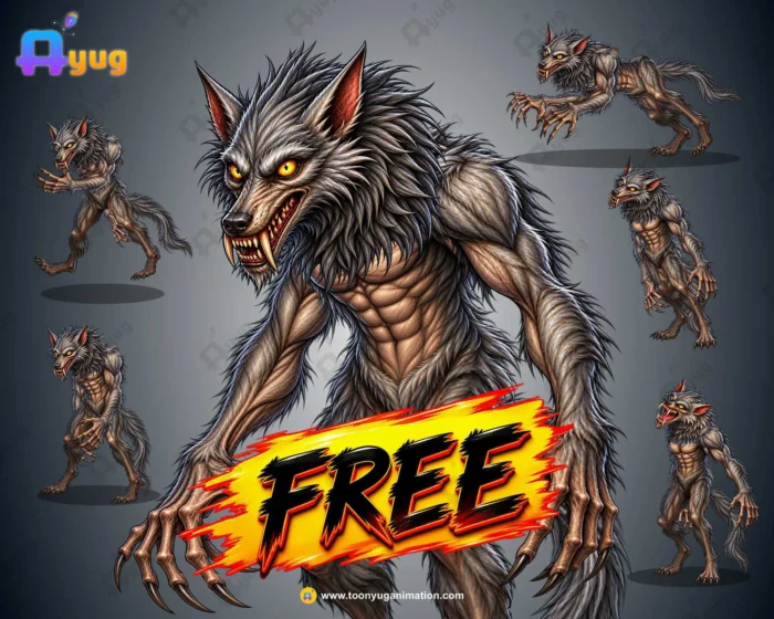 Monster Wolf Man Character – Toonyug Animation