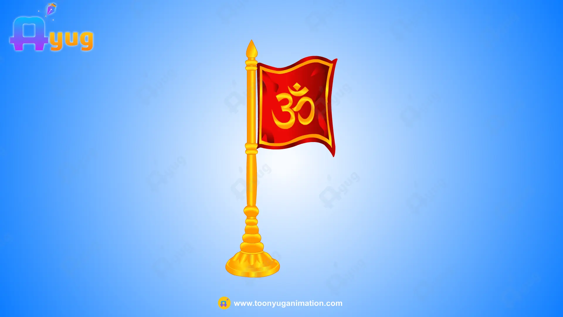 Om flag Thumbnail Indian Om Flag - Image 1