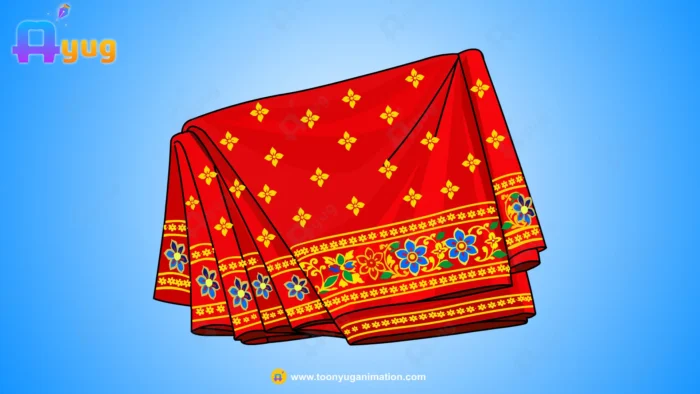 Red Indian Saree – Toonyug Animation