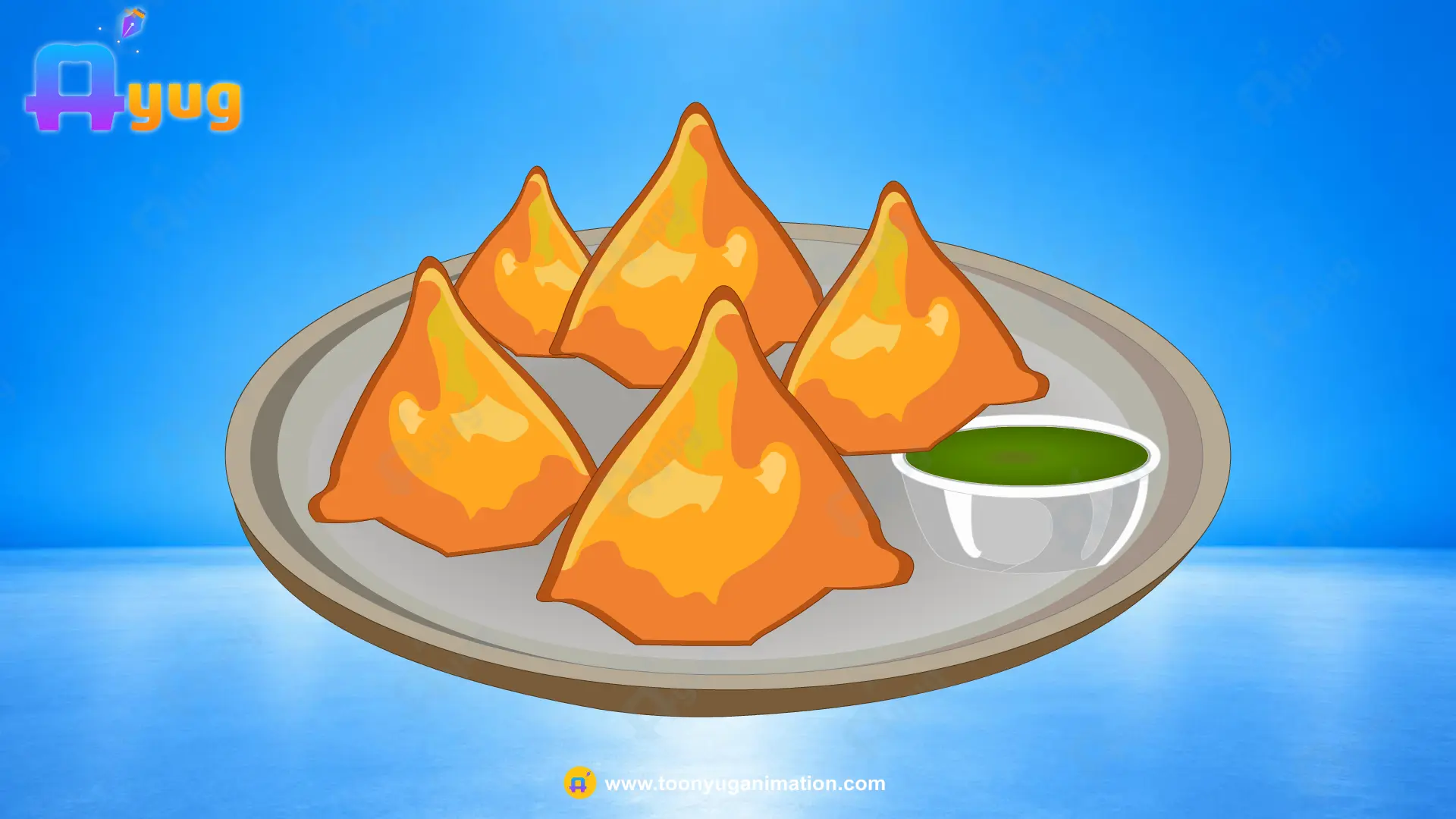 SAMOSA CHATANI Thumbnail Samosa with Green Chutney - Image 1
