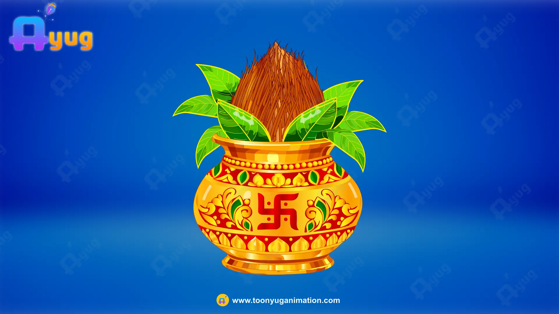 Shree Kalash with Nariyal Thumbnail Shree Kalash with Coconut - Image 1