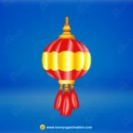 Red & Golden Hanging Lantern