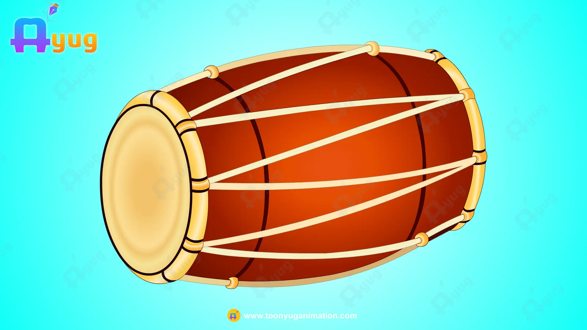 dholak Thumbnail Indian Dholak Drum - Image 1