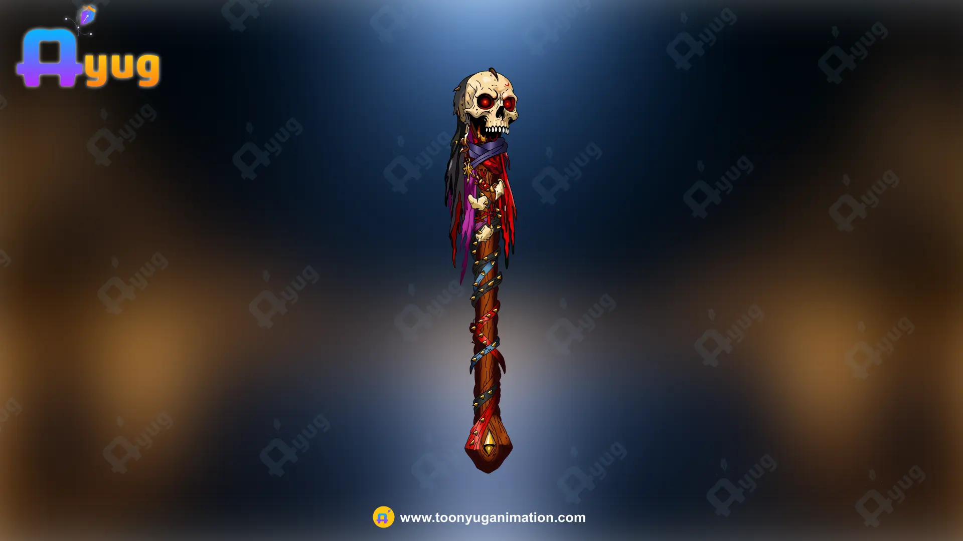 knkal stic Thumbnail Cursed Skull Staff - Image 1